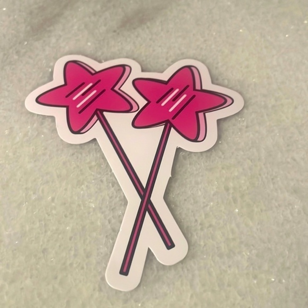 Vinyl sticker celebration stars Pink stars New Size OS